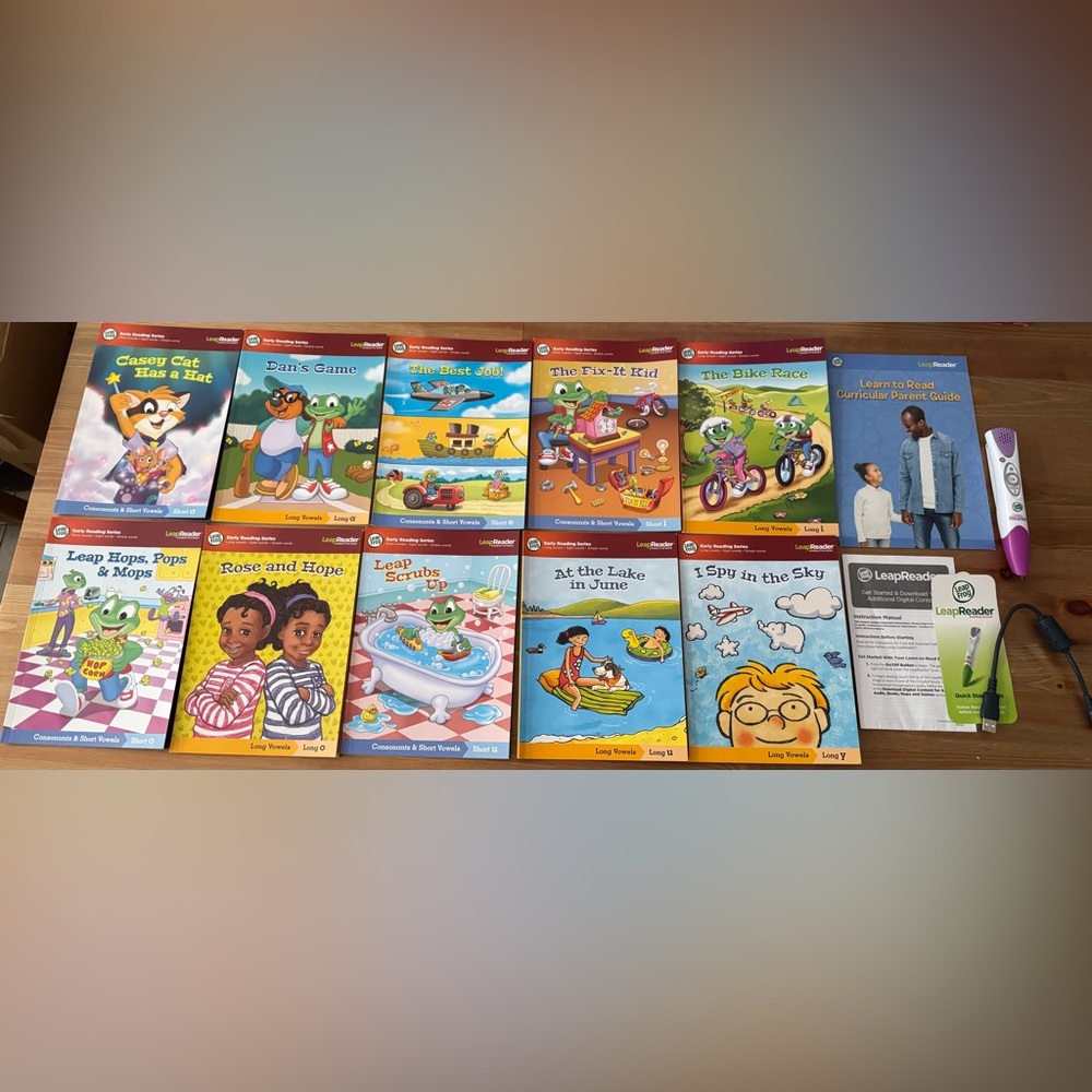 LeapFrog LeapReader System Learn-to-Read 10 Book Pack Pink